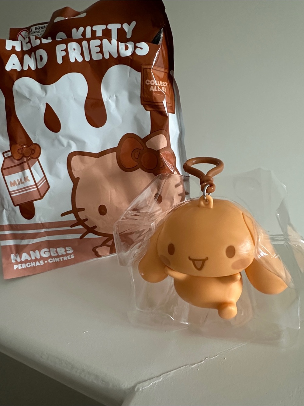 Hello Kitty Pompompurin Light Orange Character Keychain Hanger from Mystery Bag